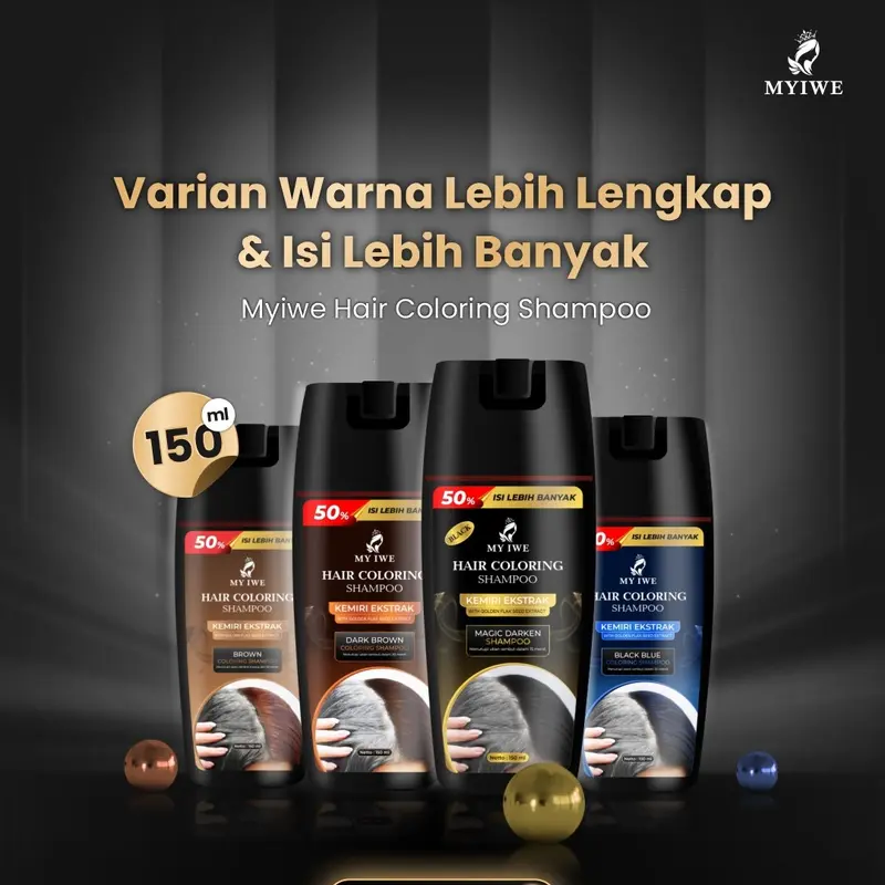 Hair Coloring Shampoo Myiwe 150 ML Solusi Rambut Uban (ALNAZAMSHOP) sampo  penghilang uban 0