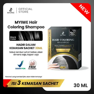 Myiwe Shampoo Penghitam Rambut Uban / Penghilang Uban Original 1 Box Isi 3 Sachet