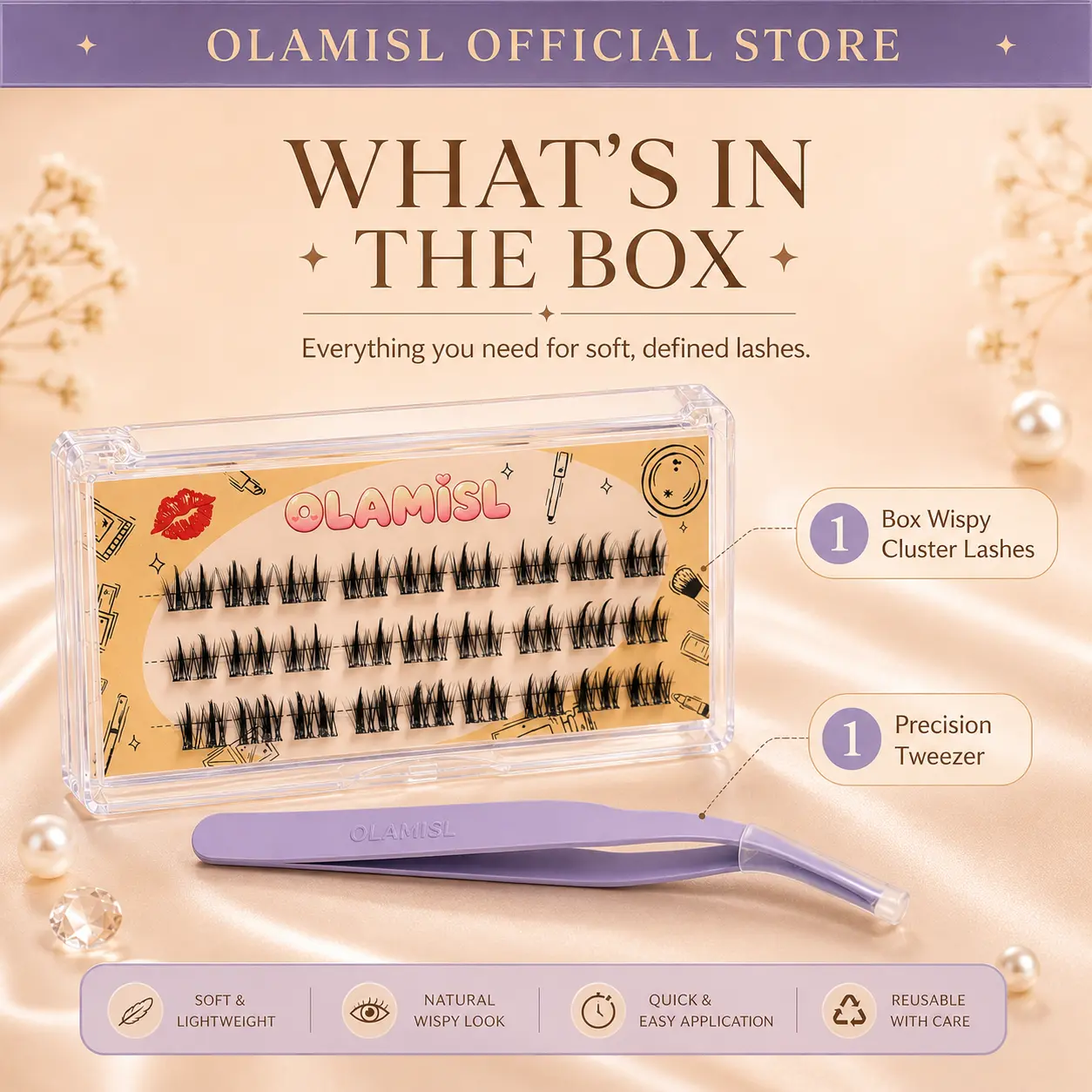 OLAMISL Bulu mata paling RINGAN yang pernah ada! ️ Wispy, lembut, dan bikin nagih. Fix jadi bulu mata andalan tiap hari!