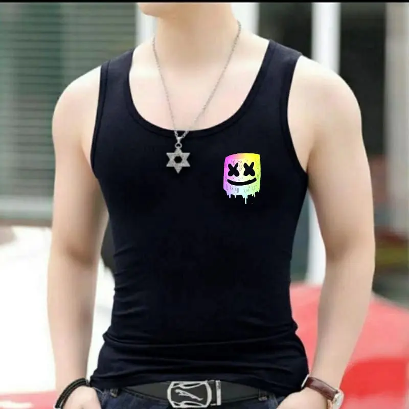 kaos singlet pria / lekbong motif marshmello 0