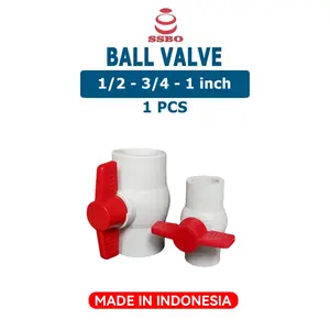 SSBO Stop Kran Air Ball Valve 1/2 - 3/4 - 1 Inch Pipa Air Pvc / Stop Kran Pengatur Buka Tutup Aliran Air Cod All Stockk Ready