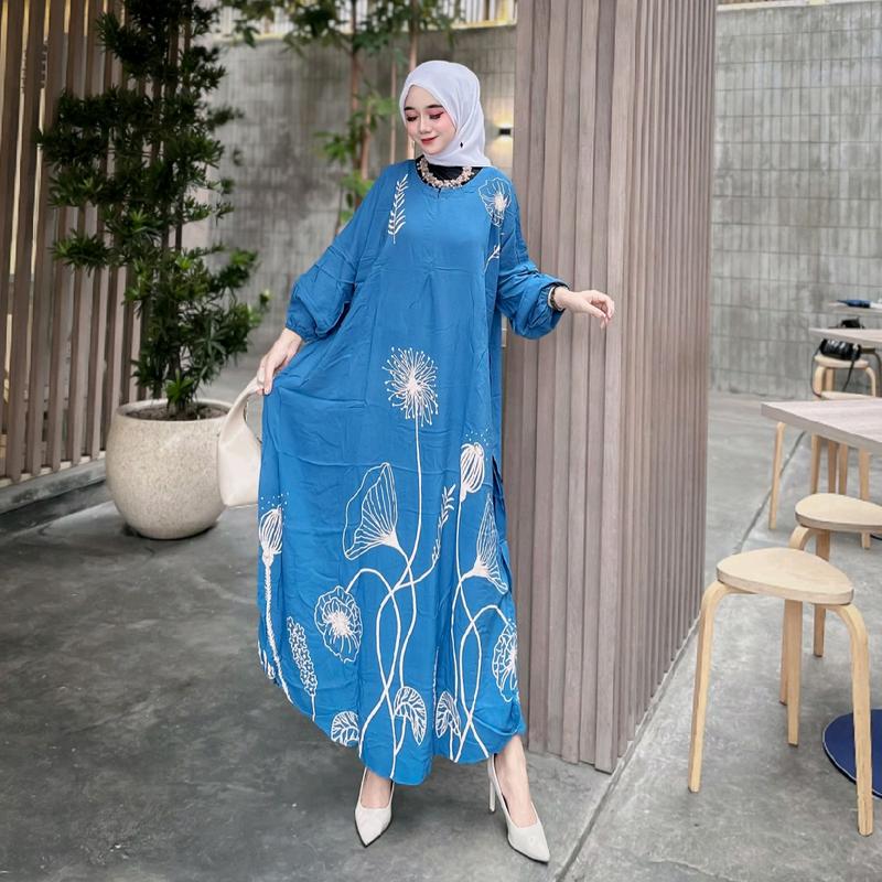 Kaftan cinderella bunga cantik rayon Nyaman Muslim 3