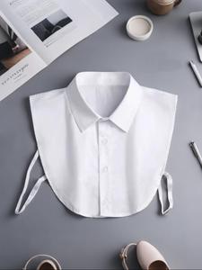 Chaleco de rayas desmontable de moda para mujer, cuello puntiagudo con diseño antideslizante, decoración multifuncional y versátil, tela de punto de poliéster