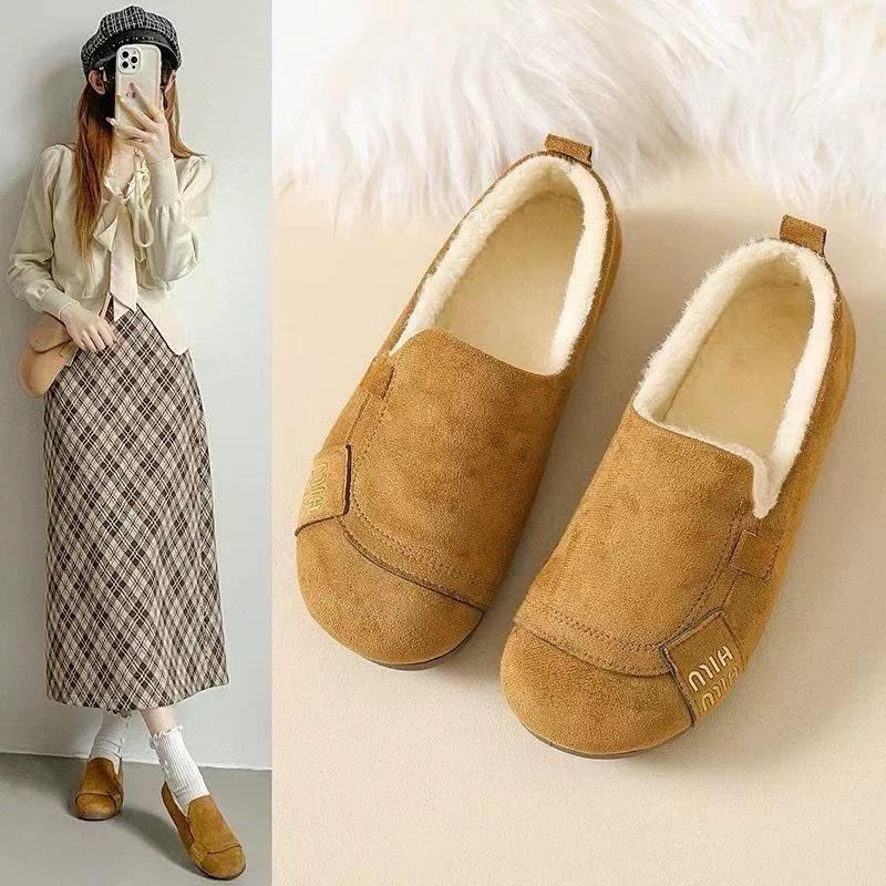 Giày lười MIH nữ lót lông siêu đẹp T1125 mã GL01