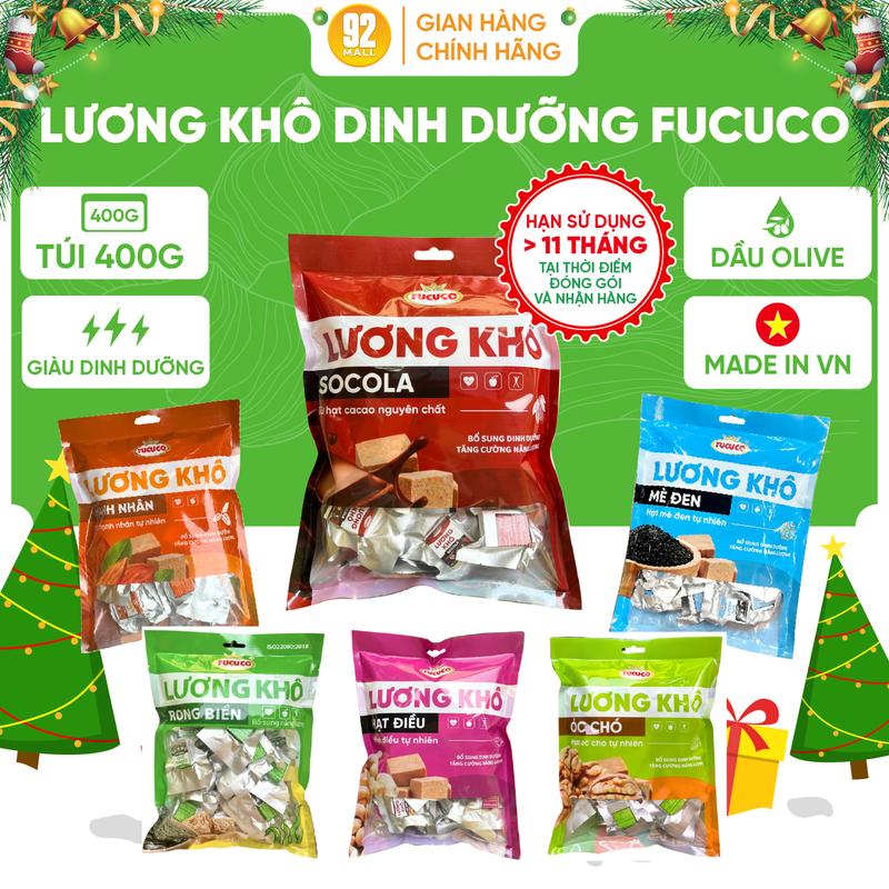 Giảm 30K Combo 2 Túi Lương Khô Mini Fucuco Ăn Vặt Dinh Dưỡng Túi 400g