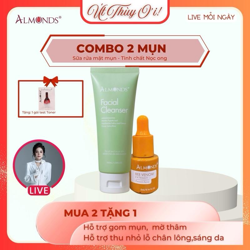 COMBO 2 Món Sữa Rửa Mặt Dành Cho Da dầu Mụn + Serum Nọc Ong - Hỗ Trợ Da Mụn