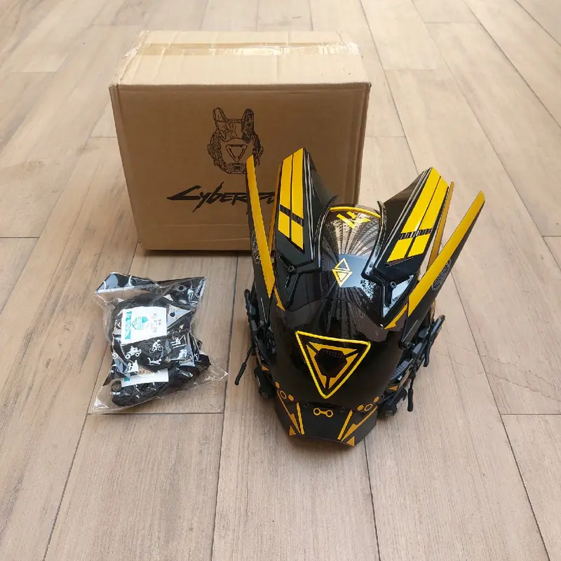 Cyberpunk Mask V6 Triangle LED Full Custom High Quality 1