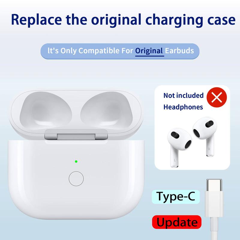 Product Introduction of 680mAh Battery Charger Case Replacement Wireless Charging Box for Airpods Pro 1/2/3 Bluetooth Earphone  with LED Indicator Light 5