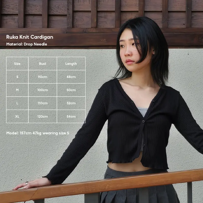 Lexy Fashion - Ruka Knit Cardigan Outer Wanita Korea Jepang Kardigan Rajut Korean Style Cardi Top Tangan Panjang atasan 6