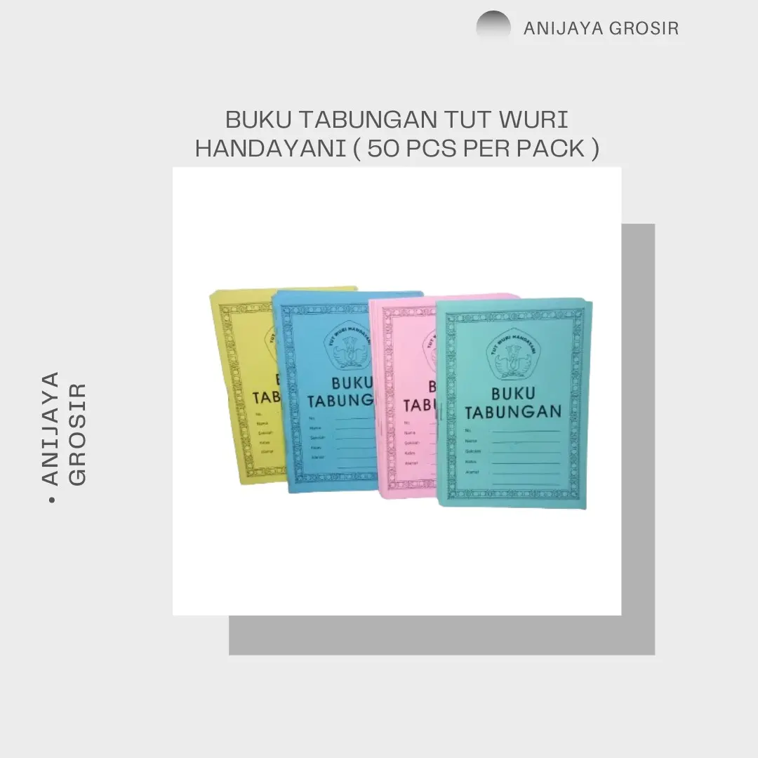 BUKU TABUNGAN TUT WURI HANDAYANI ( 50 PCS PER PACK)