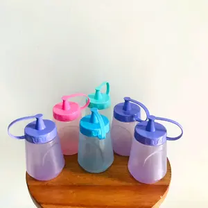Botol Kecap/Sause/Mayonais Ukuran 300 ML pp food grade ungu + pisau