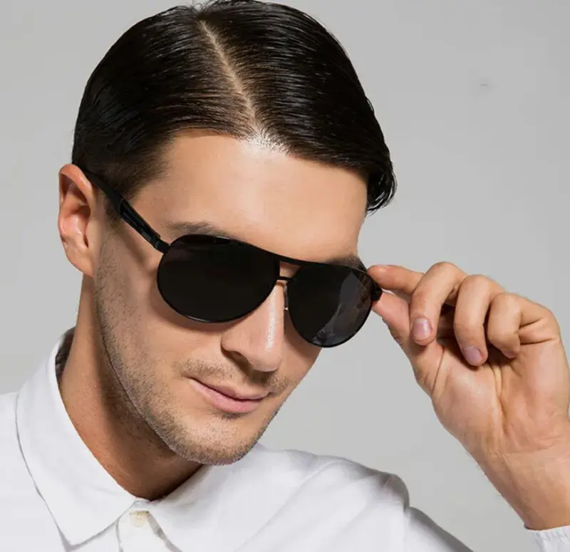 [BISA COD] Kacamata Polarized Premium Anti UV Anti Silau Aviator Style Bahan Metal Kokoh Pria Wanita kacamata hitam kece 0