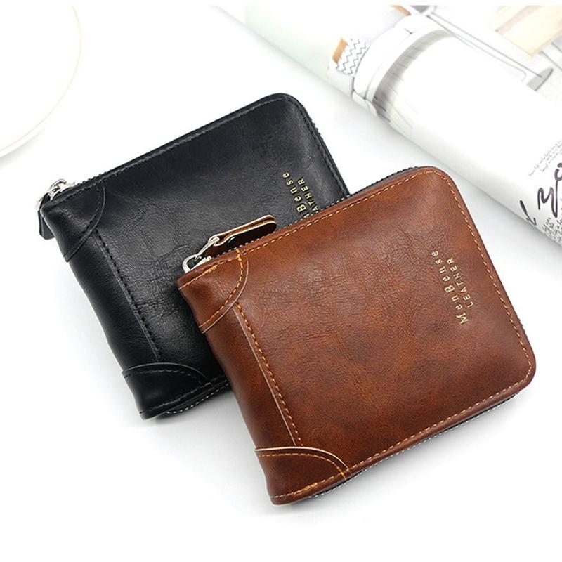 Dompet pendek pelbagai fungsi untuk lelaki, dompet kulit berkapasiti ...