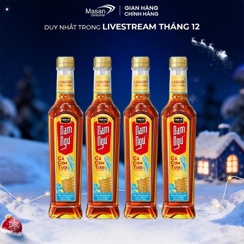  Combo 4 Nước mắm Nam Ngư Cá Cơm Tươi chai thủy tinh 