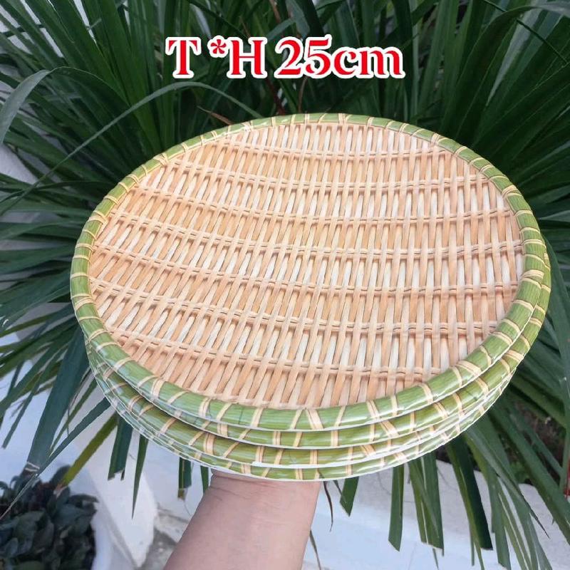 Combo 5 đĩa nhựa giả mây size25cm dùng đựng hoa quả,bún,bánh,nộm,gỏi....