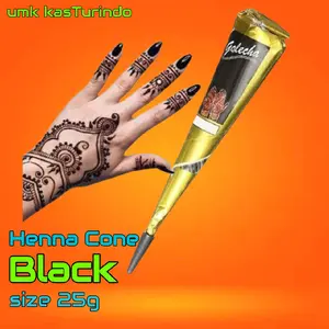 Henna Cone Merk Neha isi 25 Gram - Hena Tatto Golecha Hitam & Maron