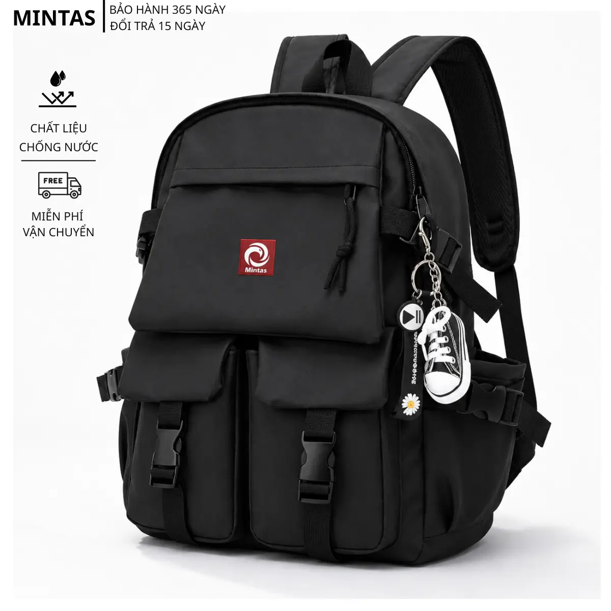 Balo Nam Nữ Nhiều Ngăn, Đi Học Đi Chơi Kiểu Dáng Thời Trang. MINTAS Backpack M284