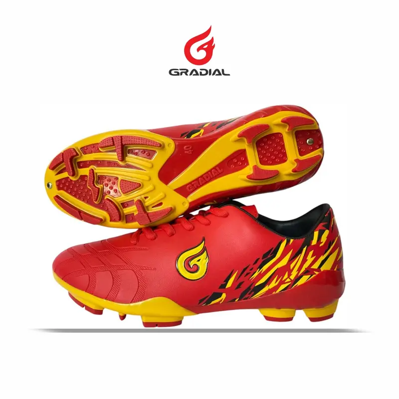 Sepatu Sepak Pria Bola Vinicius Gradial Soccer Merah Original Lokal Boots 5