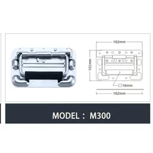 Hardcase Besi Silver Handle Tempel Box besar handel box Flightcase Mixer