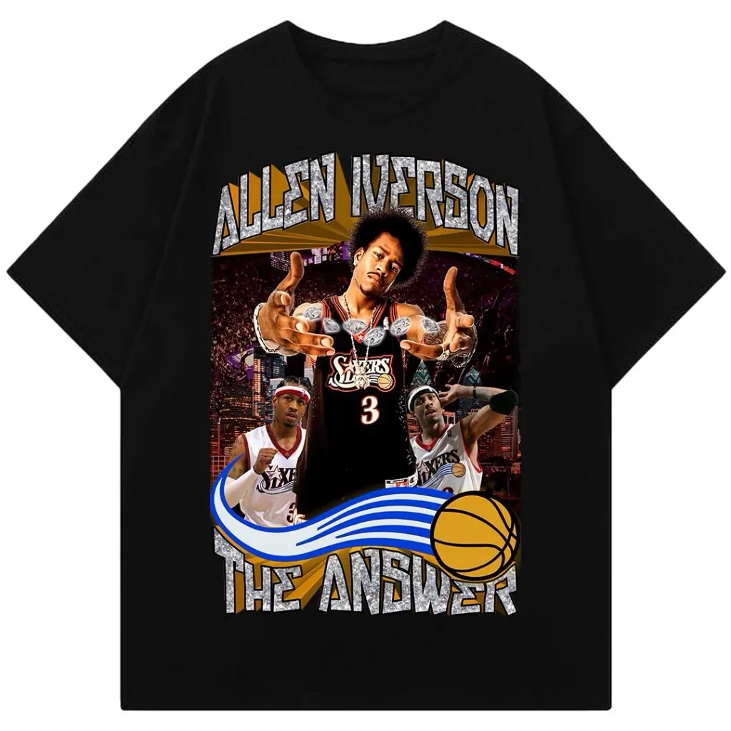 Unisex T-Shirt Iverson the Basketball Legend 100% Katun