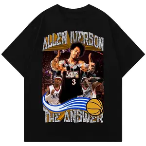 Unisex T-Shirt Iverson the Basketball Legend 100% Katun