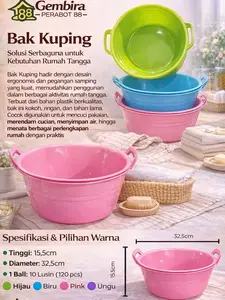 BAK KUPING / BASKOM KUPING / WASKOM SERBAGUNA 16" PLASTIK