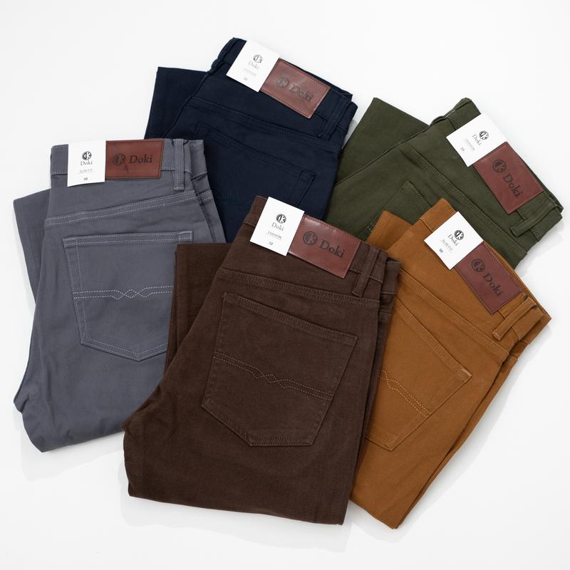 Quần Kaki Jean Nam 14 Màu, quần kaki nam dáng ôm đứng, Chất vải co giãn thoáng mát - DOKI