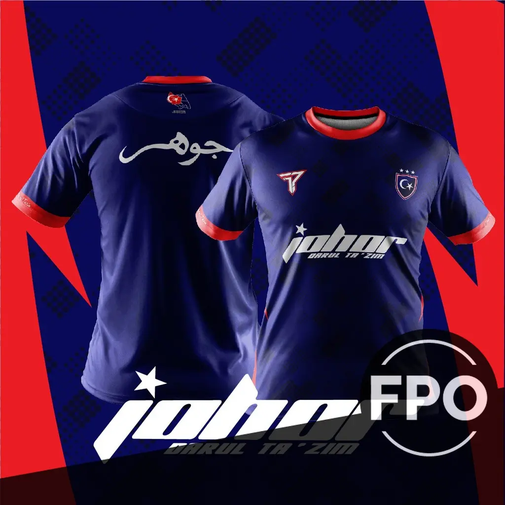 FPO TSHIRT FAZZ JDT04 - JDT CHILD JERSEY JOHOR DARUL TA'ZIM HOME FAN 2024 ADULT CHILDREN'S SHIRT by FPO SHIRT BAJU JERSEY MAN SPORT CLOTHING