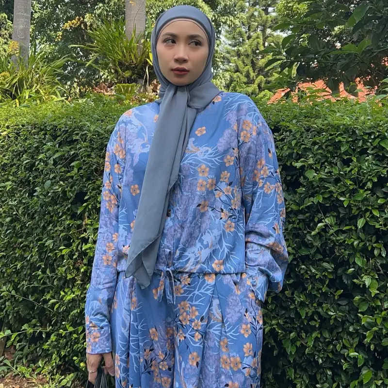 Setelan Dewasa Rayon diamond printing  Motif Terbaru Wanita Dewasa Lengan Panjang Full kancing @mamakgadis Celana Baju Muslim Baju 4