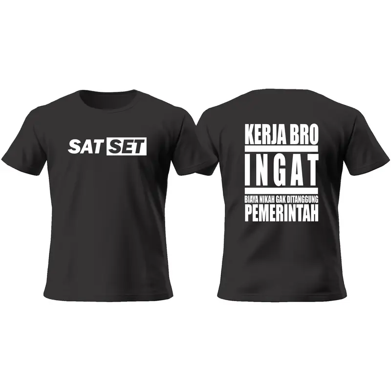 COD VIRAL/Kaos KERJA BRO /Kaos KATA SINDIRAN/Kaos MURAH Combed Dewasa Panjang Sablon Distro Baju 0