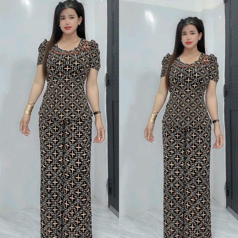 (Ống suông )Đồ bộ Nữ mặc nhà thun ATI size 48 đến 85kg tâm đan Women Top Ong setdomac nhaxinh 8