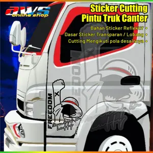 Sticker Cutting One Piece Pintu Mobil / Truk Canter All Size