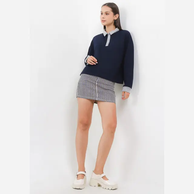 Tolliver Long Sleeve Polo Sweatshirt Wanita 3