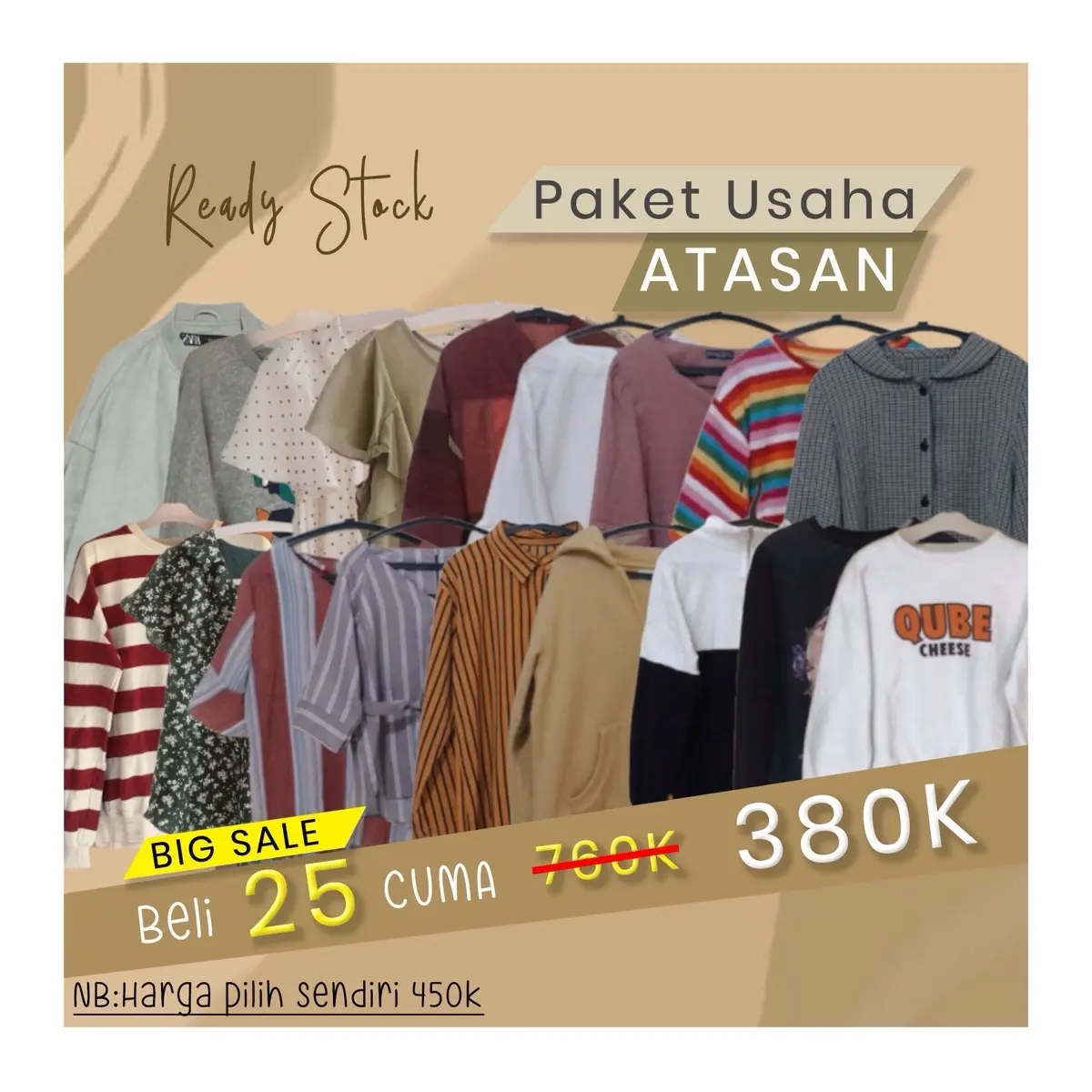 PAKET USAHA ATASAN Katun Wanita
