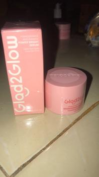 Product Review of [BPOM] Glad2Glow 2pcs bundle Skincare 2in1 Paket - Moisturizer+Serum Glowing Anti-acne Dark spot Barrier Bright Blueberry Ceramide Centella Berjerawat Memudarkan Mencerahkan Pencerah Wajah Arbutin Acid Extract Niacinamide Cooling Pelembab Melembutkan from u**6 1