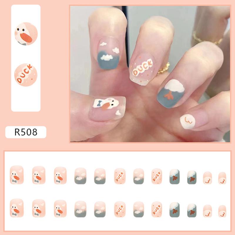 Product Introduction of Móng Tay Giả, Bộ 24, Keo Dán Acrylic Toàn Bộ, Phong Cách Pháp, Thời Trang, 2023 13