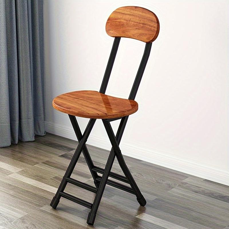 Folding Chair Household Small Dining Chair Small Stool Art Student Dormitory Multi-Functional Bar Stool High Stool Simple Chair 0