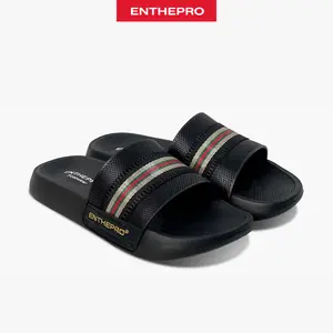 ENTHEPRO 39-43 Sandal Slide Pria Proslide Elvio 2.0 Black - Sandal Selop Pria - Sandal Pria Casual - Sandal Pria Distro Shoes Sendal Karet