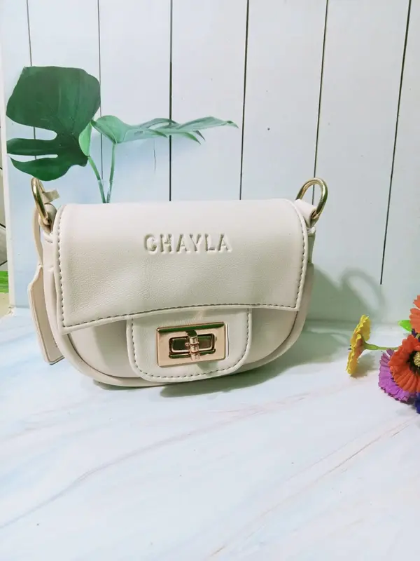 (PROMO)  Kode 3546 Tas koin Ruri bags Motif Polos Glosy Tas Slempang Tali Ulir top mini Sling Bags by chayla bags 2