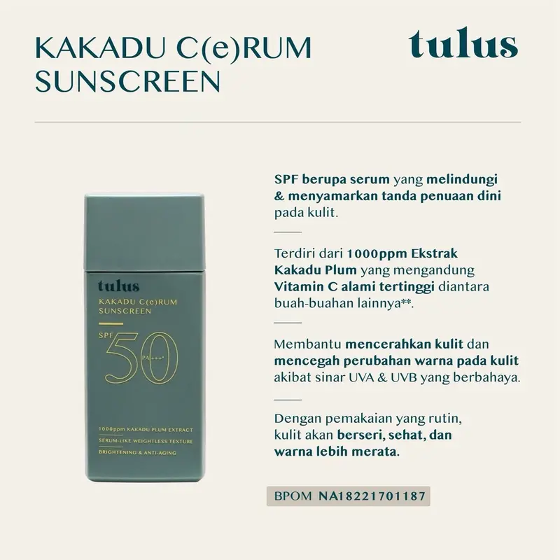 tulus KAKADU C(e)RUM SUNSCREEN SPF 50 PA++++ Broad Spectrum 60ml 8