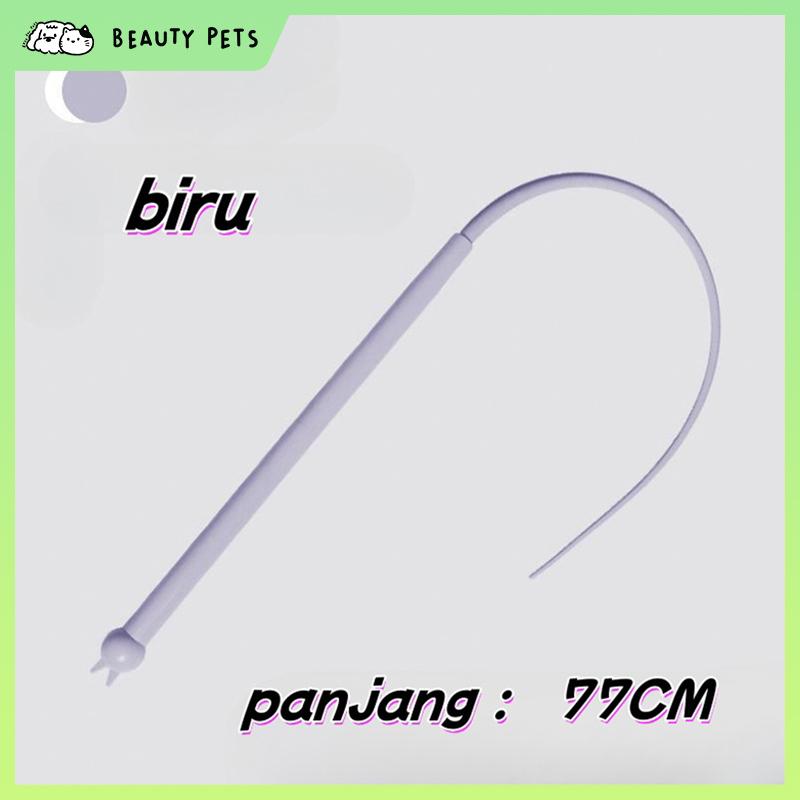 BP-020204 Pet Mainan Kucing Buntut Tikus Cicak Mouse Tail Silicone Cat Teaser Pet Mainan Interaksi Tongkat 6