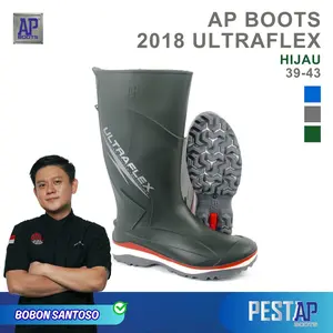 AP Boots 2018 Ultraflex Hijau - Sepatu Boot PVC