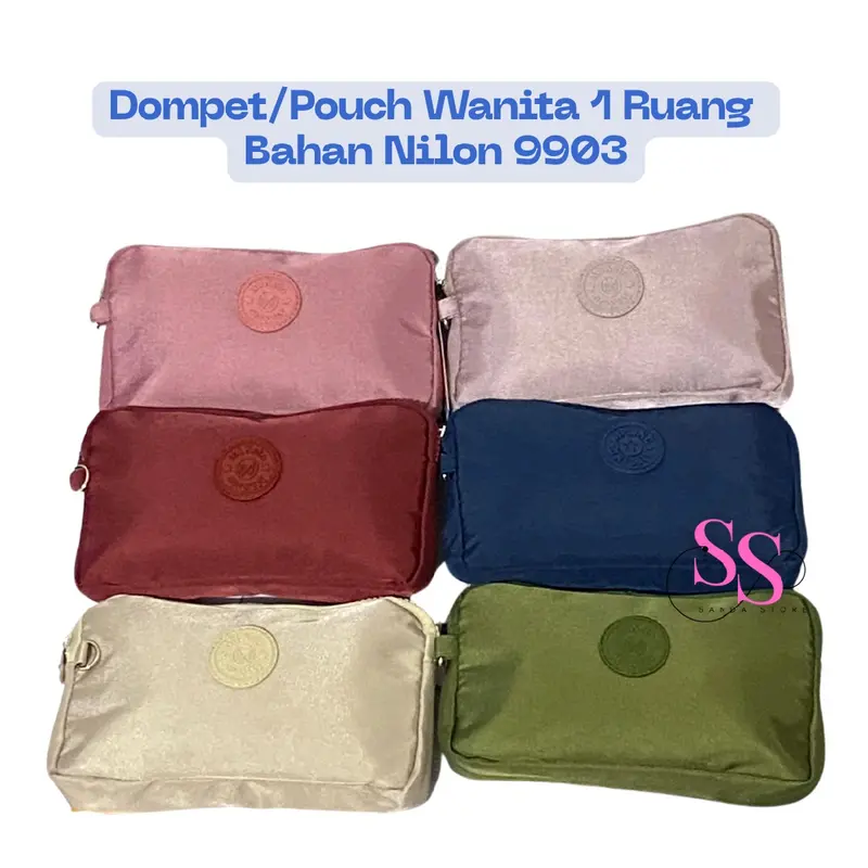 DOMPET/POUCH WANITA 1 RUANG BAHAN NILON 9903 0