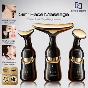 [CDOS] 3IN1 Alat Pijat Pengencang Kulit Wajah dan Leher dan Mata / Setrika Wajah Alat Perawatan Wajah Facial  Terapi