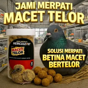 JAMU MACET TELOR MERPATI HERCULEST MENGEMBALIKAN PRODUKTIVITAS & MELANCARKAN BERTELUR 30 PIL SUPLEMENT VITAMIN