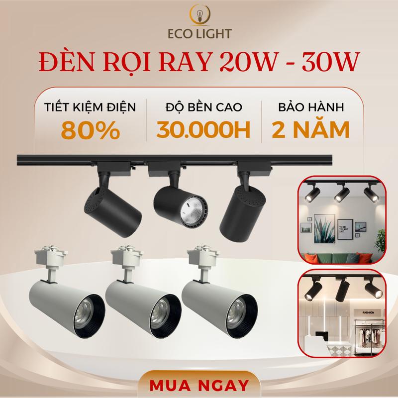 Đèn rọi ray trang trí nhà, Đèn rọi thanh ray công suất 20W 30W, ánh sáng 3 màu/ trắng/ vàng - Bảo hành 24 tháng