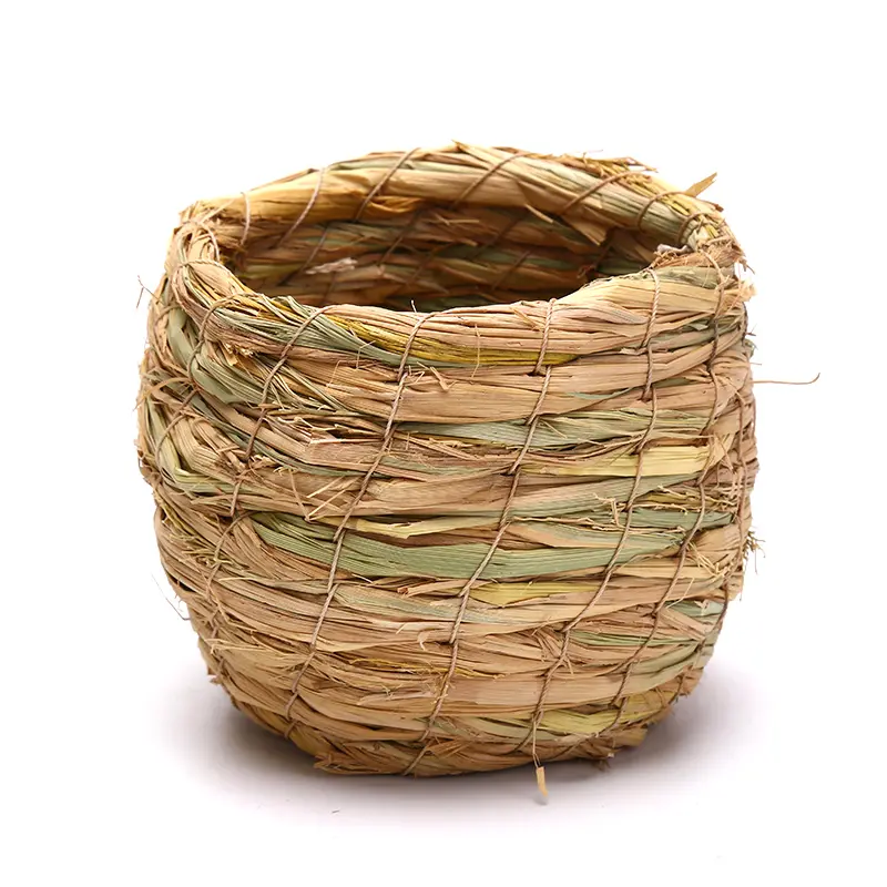 Tổ Chim Bằng Rơm Thủ Công, Tổ Vẹt Ấm Áp Cho Thú Cưng, Phòng Ngủ, Sân Trong, Lồng Chim, Trang Trí 2