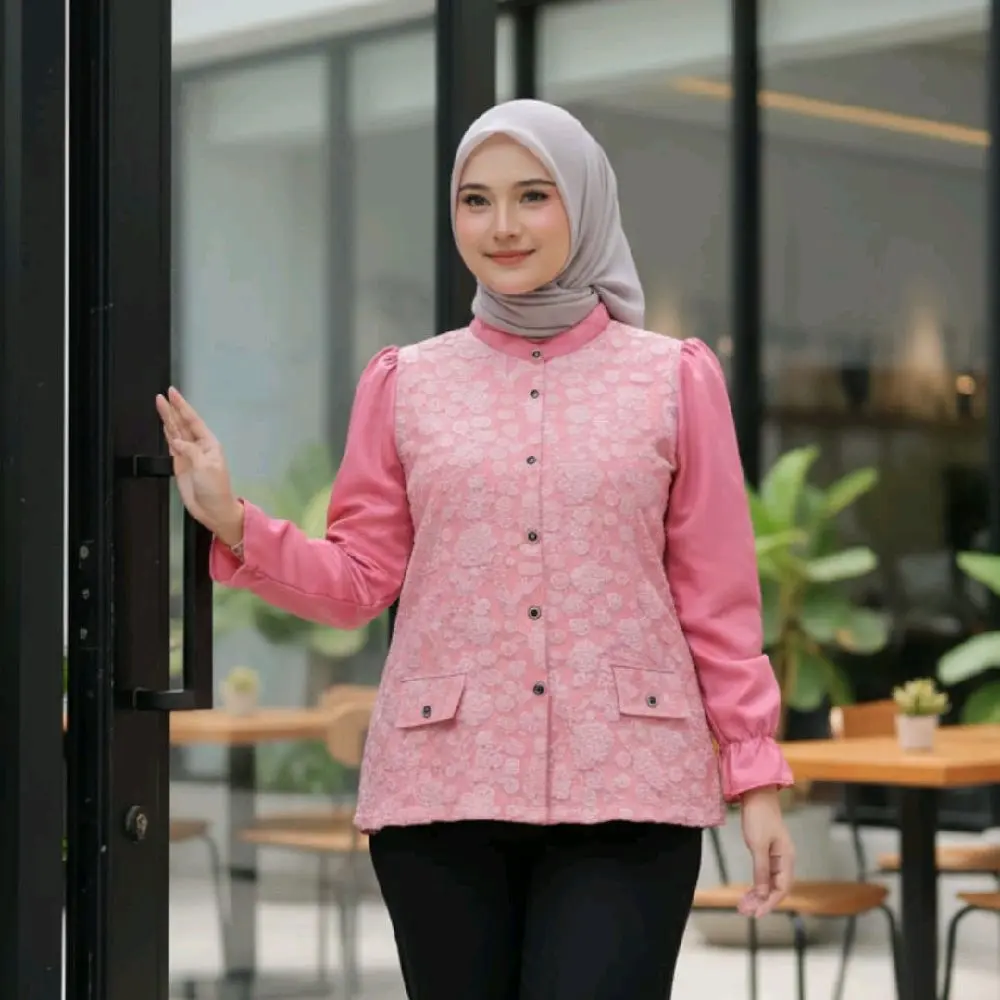 ZALIKA KEMEJA BLOUSE FUKURO JAGUAR EMBOS MEWAH MOTIF BUNGA DENGAN DISAIN ELEGAN ZALIKA KEMEJA BLOUSE FUKURO JAGUAR EMBOS MEWAH MOTIF BUNGA DENGAN DISAIN ELEGAN