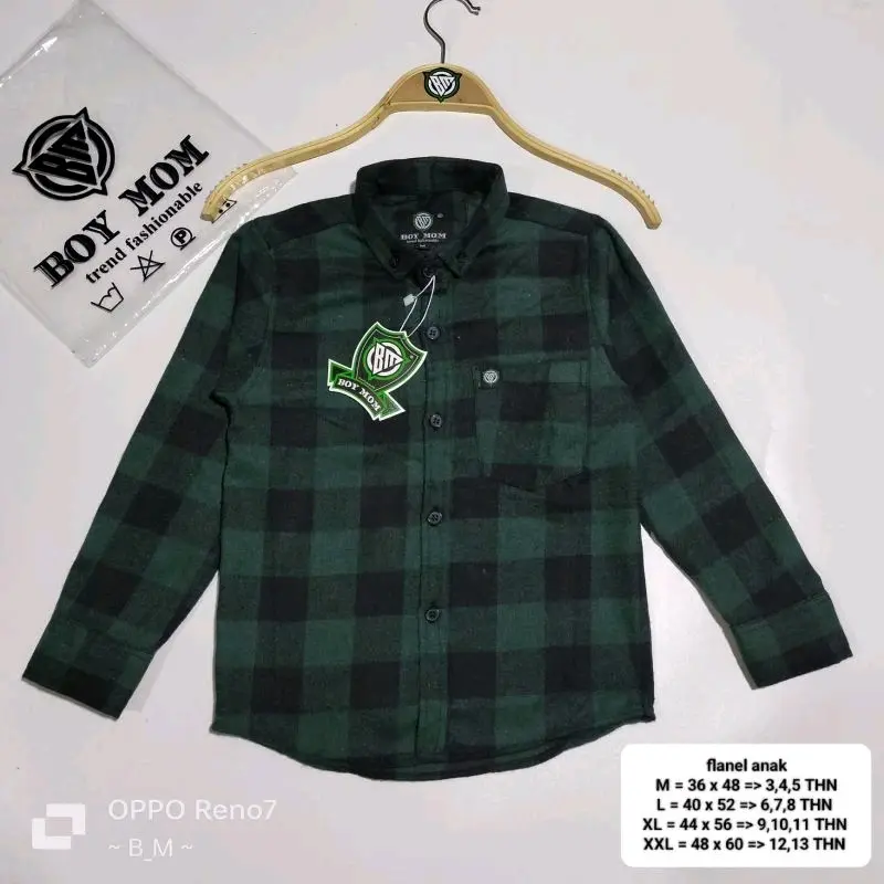Kemeja Flanel Anak Lengan Panjang Umur 6-13 Thn Best Seller Quality Fashion 3