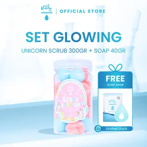 [SPECIAL LIVE] KOJIC PLANKTON BRIGHT & GLOW SOAP 40 GR with NIACINAMIDE 5% + UNICORN SCRUB 300 GR | Perawatan Kulit Cerah & Glowing